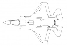 Fighter  Aircraft top view | FREE AUTOCAD BLOCKS