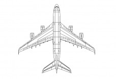 Airplane top view | FREE AUTOCAD BLOCKS