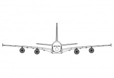 Airplane front view | FREE AUTOCAD BLOCKS