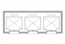 Triple Lift top view | FREE AUTOCAD BLOCKS