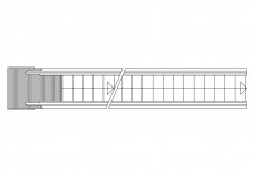 Single Escalator top view | FREE AUTOCAD BLOCKS