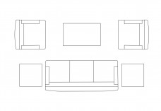 Living room set-up top view | FREE AUTOCAD BLOCKS