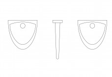 Urinals top view | FREE AUTOCAD BLOCKS