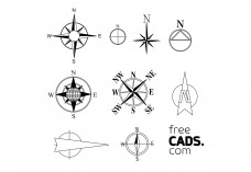 Compass Rose Bundle | FREE AUTOCAD BLOCKS