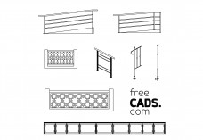 Railings Bundle | FREE AUTOCAD BLOCKS