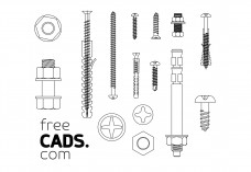 Screws Bundle | FREE AUTOCAD BLOCKS