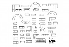 Sofas Bundle | FREE AUTOCAD BLOCKS