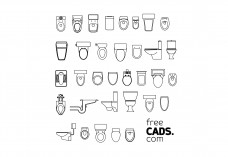 Toilets Bundle | FREE AUTOCAD BLOCKS