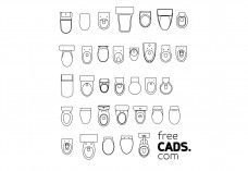 Toilets Bundle | FREE AUTOCAD BLOCKS