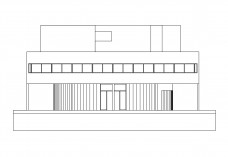 Villa Savoye elevation | FREE AUTOCAD BLOCKS