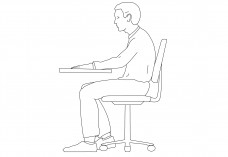 Person Sitting top view | FREE AUTOCAD BLOCKS