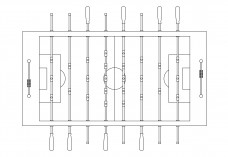 Foosball top view | FREE AUTOCAD BLOCKS