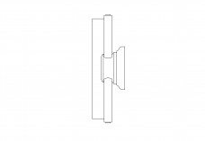 Toilet paper holder top view | FREE AUTOCAD BLOCKS