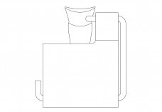 Toilet paper holder elevation | FREE AUTOCAD BLOCKS