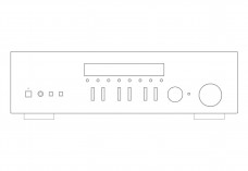 Amplifier front side | FREE AUTOCAD BLOCKS