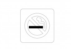 No smoking symbol | FREE AUTOCAD BLOCKS