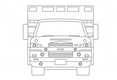 Ambulance Front view | FREE AUTOCAD BLOCKS