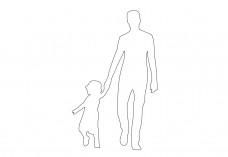 Free People Walking Elevation CAD Block – DWG, DXF, PDF Format | FREE AUTOCAD BLOCKS