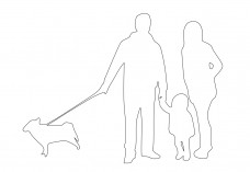 Family Standing | FREE AUTOCAD BLOCKS