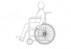 Disabled Person | FREE AUTOCAD BLOCKS