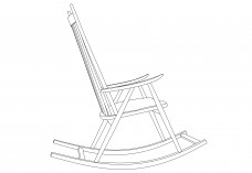 Free Rocking Chair CAD Block – DWG, DXF, PDF Format | FREE AUTOCAD BLOCKS