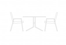 Chairs & table set-up elevation | FREE AUTOCAD BLOCKS