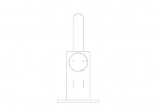Free Ablution Spray top view CAD Block – DWG, DXF, PDF Format | FREE AUTOCAD BLOCKS