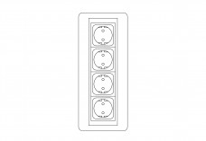 Multisocket | FREE AUTOCAD BLOCKS