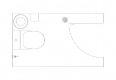 Public Toilet top view | FREE AUTOCAD BLOCKS