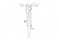 Bicycle front elevation | FREE AUTOCAD BLOCKS