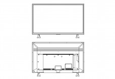 TV front & back side | FREE AUTOCAD BLOCKS