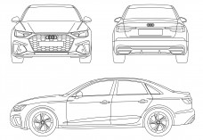 Audi A4 elevations | FREE AUTOCAD BLOCKS