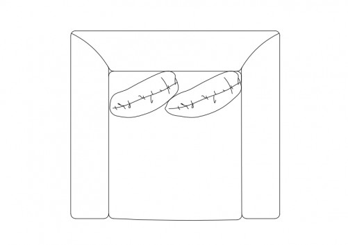 Armchairs & table set-up top view | FREE AUTOCAD BLOCKS