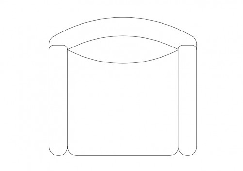 Circular sofa top view | FREE AUTOCAD BLOCKS