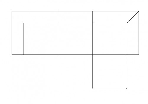 L-SHAPE SOFA TOP VIEW | FREE CADS