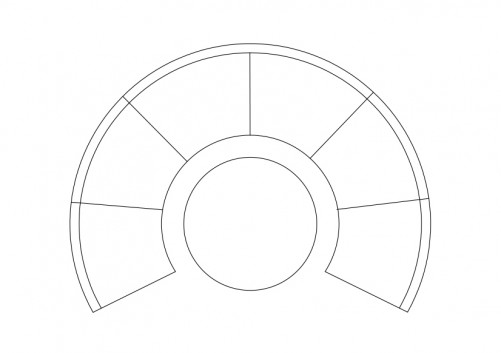 Circular Sofa Top View Free Cads