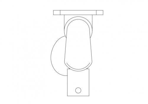 Toilet paper holder top view | FREE AUTOCAD BLOCKS