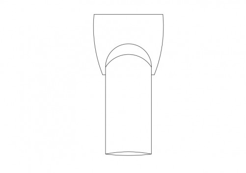 Toilet paper holder elevation | FREE AUTOCAD BLOCKS