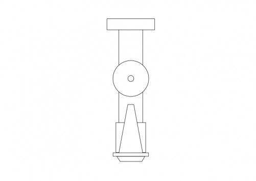 Toilet paper holder elevation | FREE AUTOCAD BLOCKS