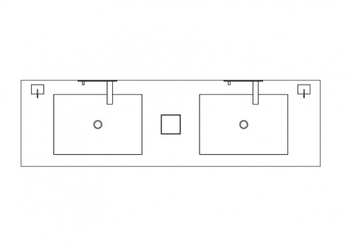 Double Sink Top View Free Cads