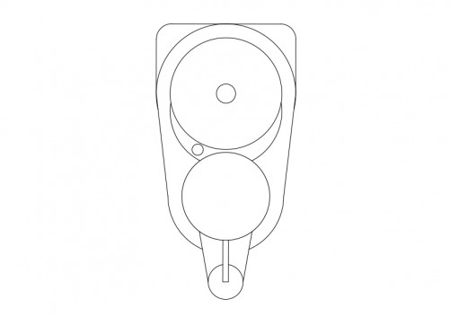 Double Kitchen Sink top view | FREE AUTOCAD BLOCKS