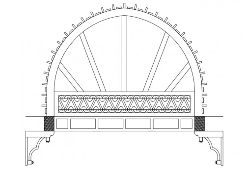 U-shape Staircase top view | FREE AUTOCAD BLOCKS