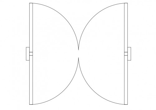 Double Door top view | FREE AUTOCAD BLOCKS