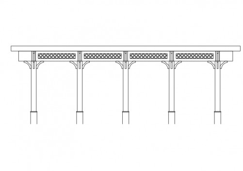 Pergola top view | FREE AUTOCAD BLOCKS