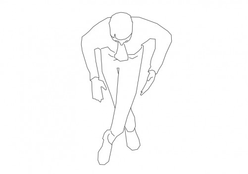 Person Sitting top view | FREE AUTOCAD BLOCKS