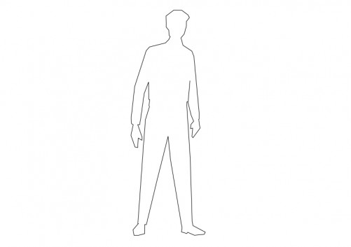 Person Standing top view | FREE AUTOCAD BLOCKS