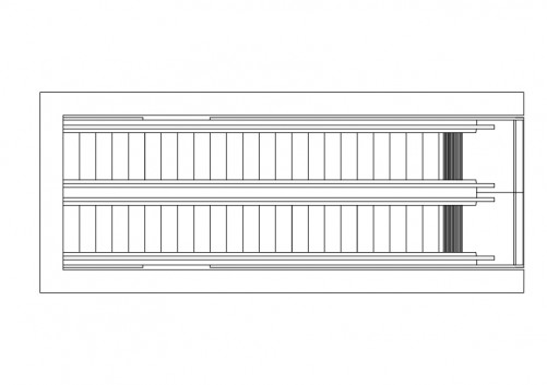 Double Escalator Top View Free Cads