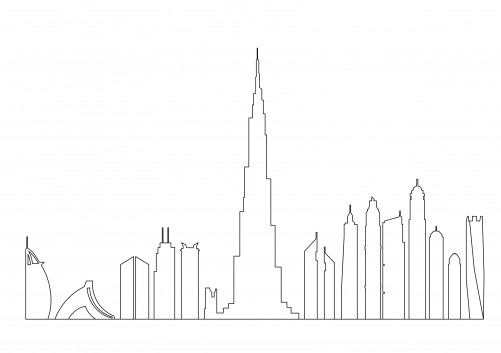 Dubai Vector Design Images Dubai Sketch Vector Illustration Sketch  Vector House City PNG Image For Free Download