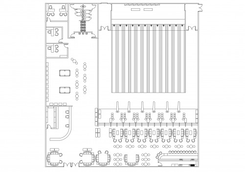 Boliche; Sala de jogos em AutoCAD
