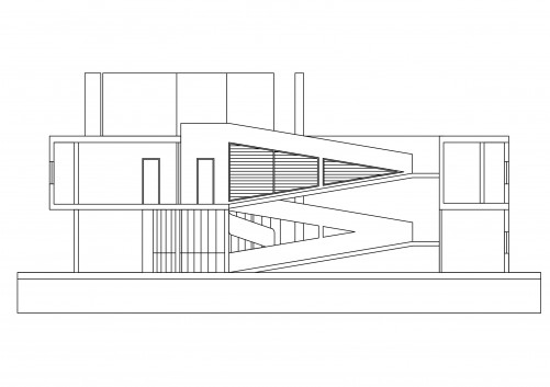 Villa Savoye elevation | FREE AUTOCAD BLOCKS